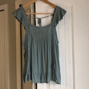Teal sleeveless top